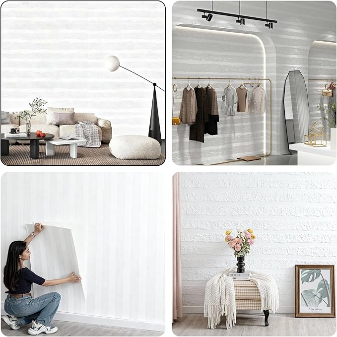 3D Wall Panels Peel and Stick – 23.82"x110" PVC Faux Texture, Self Adhesive Waterproof Wall Covering, DIY Accent Wall, Sofa Background Backsplash & Modern Home Decor, Covers 18 sq.ft - Image 4