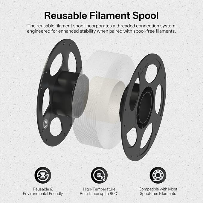 ANYCUBIC Marble PLA 3D Printer Filament, 3D Printing Rock PLA Filament 1.75mm Dimensional Accuracy +/- 0.03mm, 1KG Spool (2.2 lbs), Marble White - Image 7