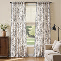 JINCHAN Linen Blend Floral Curtains French Country Curtain for Living Room 96 Inch Length Black Printed Curtain Rod Pocket Back Tab Farmhouse Peony Flower Patterned Drapes Window Curtains Set 2 Panels by JINCHAN