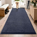 PURRUGS Dirt Trapping Door Mat 31.5" x 70", Non-Slip Machine Washable Entryway Rug, Dog Doormat, Indoor Front Door Mat, Super Absorbent Entry Rug for Muddy Shoes & Paws, Navy Blue by PURRUGS