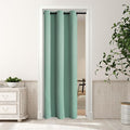 MYSKY HOME Aqua Closet Curtains for Doorway Blackout Door Curtain for Living Room Grommet Room Darkening Curtain for Bedroom Thermal Insulated Bluish Green Curtain, 1 Curtain Panel, 34 x 80 Inch by MYSKYHOME