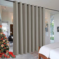 RYB HOME Extra Wide Curtains for Divider Room Separation Soundproof Temporary Door Curtains for Bedroom Closet Office Theatre Garage Living Room Privacy Drop Cloth, W 180 x L 84 inches, Sand by RYBHOME