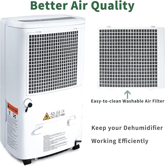 Uhome Dehumidifier 150 Pints with Pump for space up to 7000 Sq. Ft, for Home, Basements, Storages and Large Rooms with 1.85Gallon Water Tank - Image 7