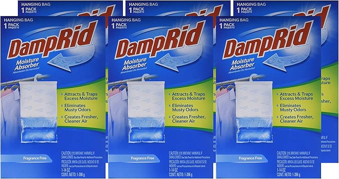 DampRid Fragrance Free Hanging Moisture Absorber, Inhibits Mold and Mildew, 14 ounce, pack of 6 - Image 3