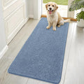 OLANLY Dog Door Mat for Muddy Paws 70x32, Absorbs Moisture and Dirt, Absorbent Non-Slip Washable Doormat, Quick Dry Chenille Mud Mat for Dogs, Entry Indoor Entryway Carpet for Inside Floor, Airy Blue by OLANLY