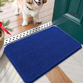OLANLY Dog Door Mat for Muddy Paws 24x16, Absorbs Moisture and Dirt, Absorbent Non-Slip Washable Doormat, Quick Dry Chenille Mud Mat for Dogs, Entry Indoor Entryway Carpet for Inside Floor, Royal Blue by OLANLY