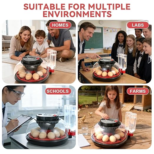 2nd Gen - 12 Egg Automatic Incubator, Two-Stage Humidity with Auto-Refill & Stable Temp Control, Auto Egg Turning, Candler, Real-Time Display for Hatching Chicken, Goose, Duck, Quail, Pigeon - Image 7