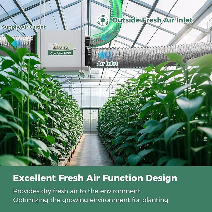 Whole House Dehumidifier 208 Pint, Crawl Space Dehumidifier with Controller Fresh Air Function and Drain Hose Up to 3000 sq. ft. for Grow Tent, Whole House, Commercial, Basement, Water Damage - Image 3