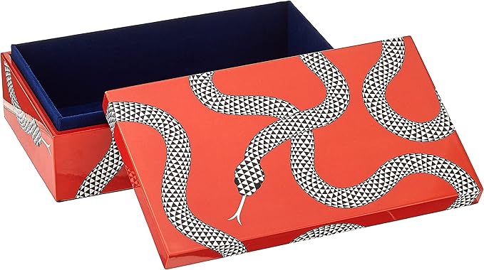 Jonathan Adler Medium Eden Lacquer Decorative Box, Orange (30923) - Image 3