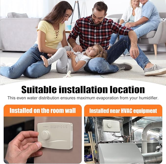 4655 Wall Mounted Humidifier Control Humidistat, Manual Humidistat Digital, Fit For April-Aire Whole House Humidifier, 24VAC - Image 4