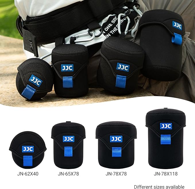 JJC Water Resistant Neoprene Camera Lens Pouch Case, Fold-Over Lens Bag for Mirrorless Lenses Up to 2.4 x 1.6 (D X H) for Canon EF-M 22mm f/2, Sony E PZ 16-50mm f/3.5-5.6, Fujifilm XF27 f/2.8 etc. - Image 7