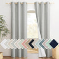 NICETOWN Grey Noise and Lights Block Out Curtains, 2 Panels, 42-inch W by 84-inch L, Thermal Insulated 100% Blackout 2-Layer Lined Drapes, Noise Cancellation Window Draperies for Dining Room by NICETOWN