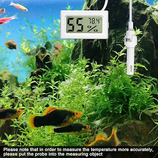 2Pcs Mini Digital Thermometer Hygrometer with Probe TPM-10 Indoor Temperature Humidity Meter LCD Fahrenheit (℉) Display Hygrometer Thermometer Gauge for Incubator Reptile Plant Terrarium - Image 5