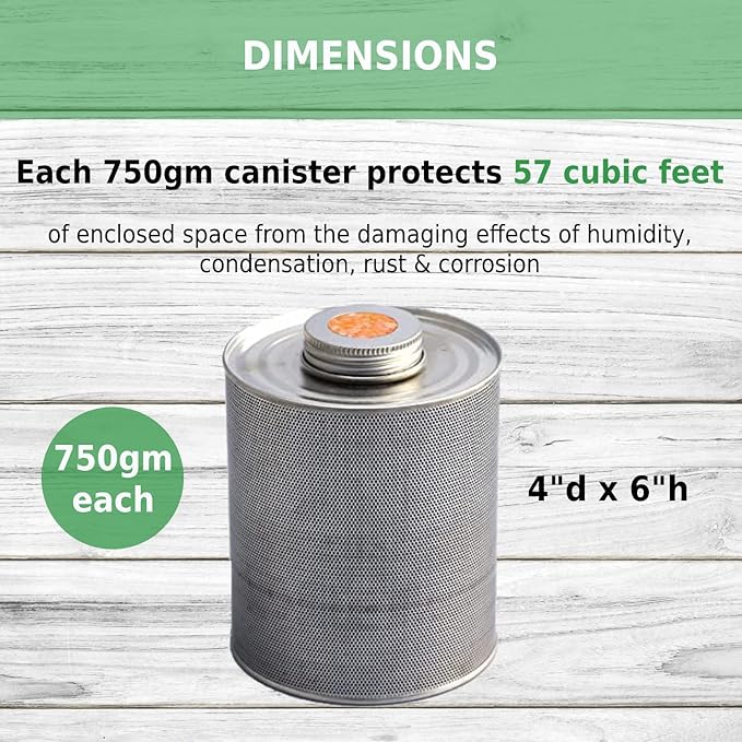 HYDROSORBENT® Silica Gel Dehumidifier Canister (750 Grams) for Gun Safes & Safe. Orange to Clear Indicating Moisture Absorbers for Cabinets & Lockers. Reusable Silica Gel Can Made in USA - Image 5