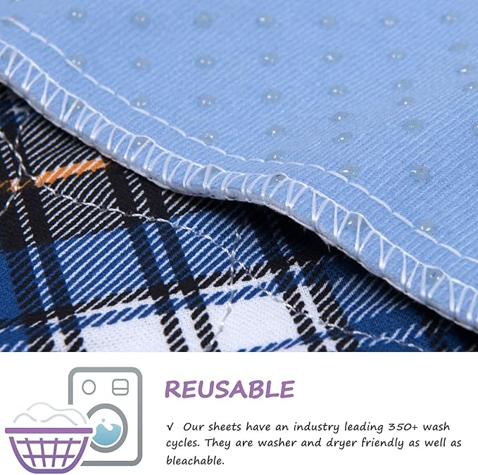 Non-Slip Bed Pads for Incontinence Washable (36" x 34"|2 Pack),Waterproof Bed Pads,Adult Washable Incontinence Bed Pads for Adults,Dog,Kids - Image 6