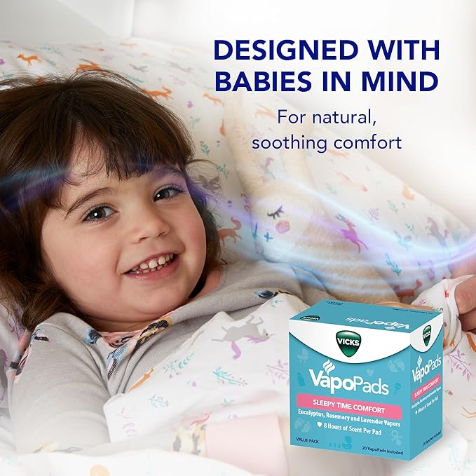 Vicks VapoPads Sleepy Time Comfort - Vapor Pads Refill for Vicks Humidifiers and Steam Inhalers - Rosemary, Lavender, and Eucalyptus, 20-Pack, Box Color May Vary - Image 3