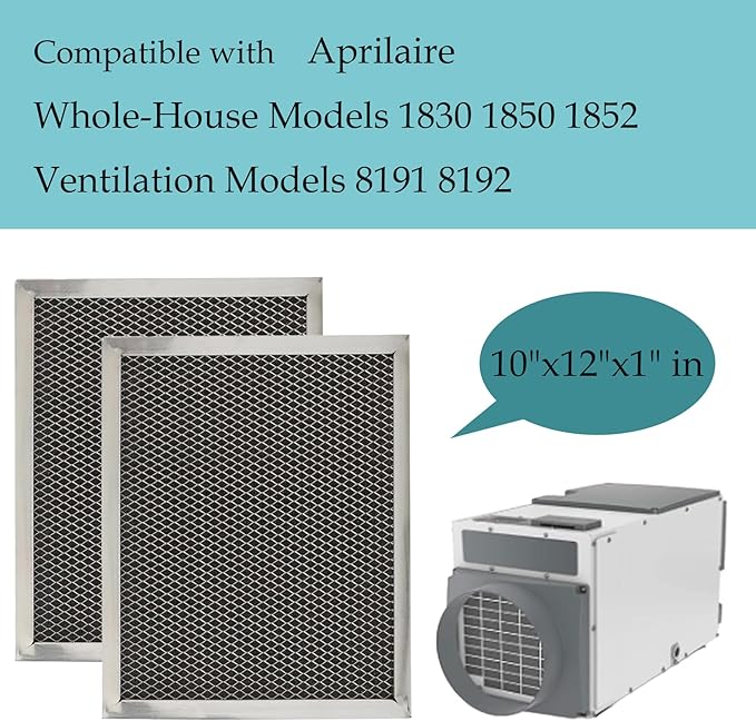 5443 Dehumidifier Filter MERV 8 for Aprilaire Whole-House (10"x12"x1") Models 1830, 1850, 1852 and Ventilation Models 8191 8192, Used for Basements, Whole Homes, Office - 2 Pack - Image 2
