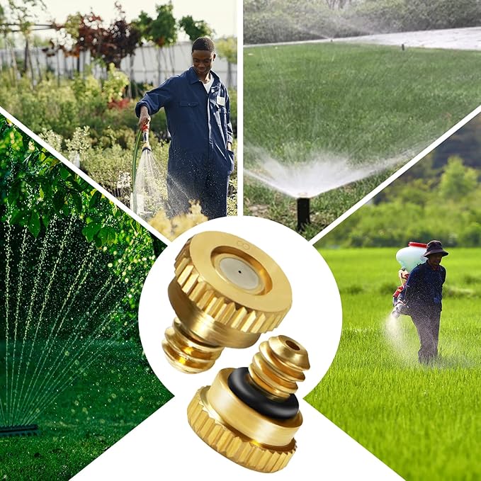 KUWAN 30pcs Brass Misting Nozzles for Cooling System 0.03" (0.8 mm) 10/24 UNC Garden (0.03) - Image 5