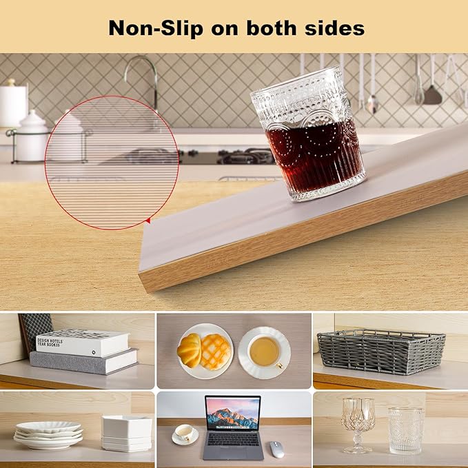 Thickened Shelf Liner, 14 in x 20 FEET Non-Slip Cabinet Liner, Washable Oil-Proof Contact Paper for Kitchen Drawer, Cabinet, Shelves, Refrigerator, Storage, Desks, Non Adhesive - Image 4