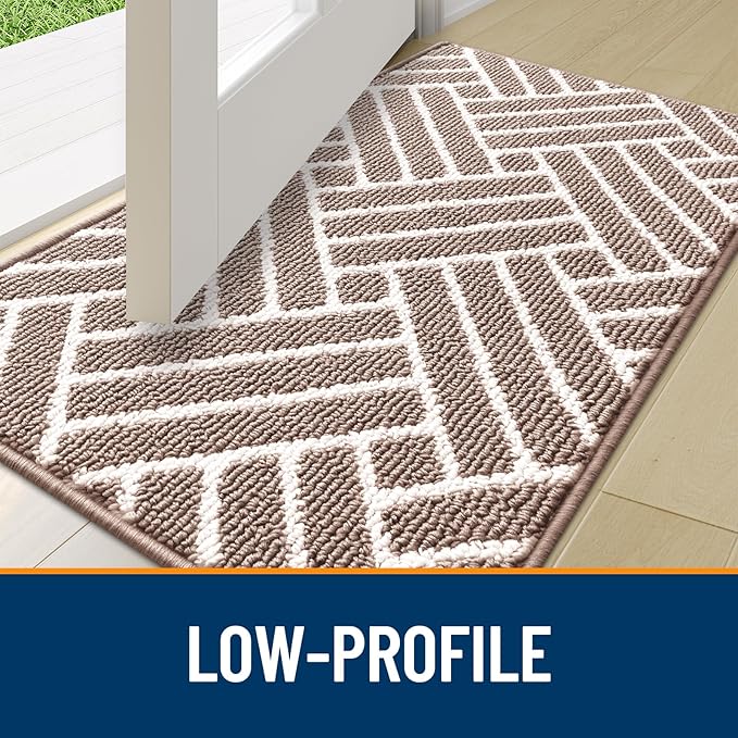 OLANLY Runner Indoor Door Mat, 59x23 Inch, Dirt Resistant and Absorbent, Non-Slip Rubber Backing Floor Mats, Easy Clean Low-Profile Doormat for Entryway, Front Door, and Inside Entrance, Brown - Image 4