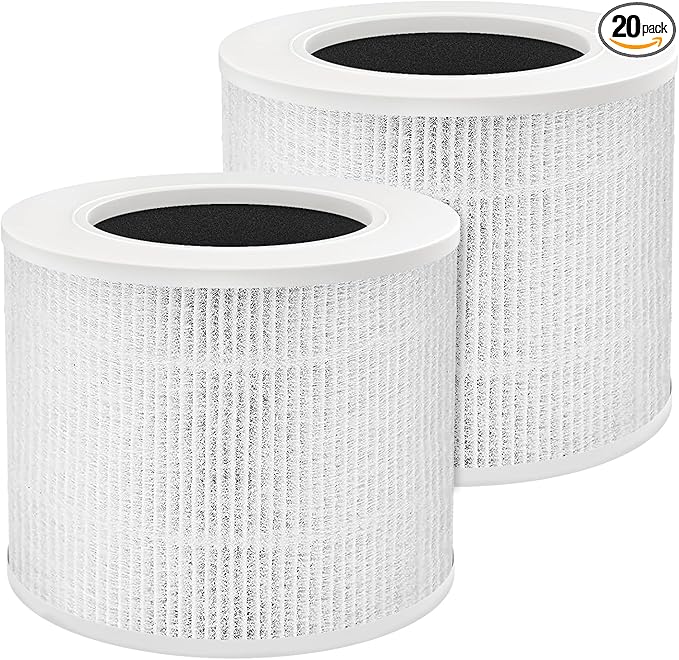 Leemone Core Mini Replacement Filter for LEVOIT Core Mini Air Purifiers,Core Mini-P, 3-in-1 HEPA, High-Efficiency Activated Carbon, Replace Part Core Mini-RF,2 Pack by Leemone
