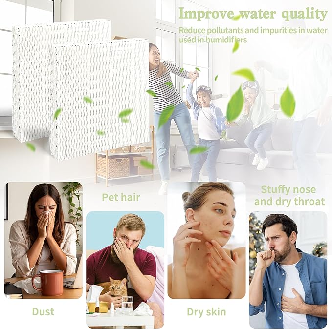 HC22P Humidifier Filter Pad Replacement, 4 Pack Compatible with Honeywell HE100 HE150 HE220 HE240 & Aprilaire 110 220 550 550A Water Panel, Honeywell Humidifier Filter Wick Replacement - Image 6