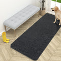 OLANLY Dog Door Mat for Muddy Paws 59x24, Absorbs Moisture and Dirt, Absorbent Non-Slip Washable Doormat, Quick Dry Chenille Mud Mat for Dogs, Entry Indoor Entryway Carpet for Inside Floor, Dark Grey by OLANLY