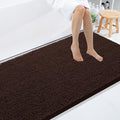 Smiry Luxury Chenille Bathroom Rugs 59x35, Extra Soft and Absorbent Shaggy Bath Mat, Machine Washable, Non-Slip Plush Carpet Runner for Tub, Shower, and Floor, Home Decor Accessories, Brown by Smiry