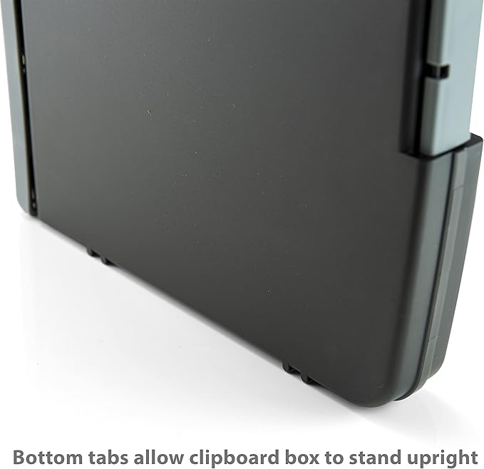 Officemate Ringbinder Clipboard Storage Box, Charcoal (83309), 13" x 10.8" x 2" - Image 6