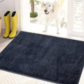 PURRUGS Dirt Trapping Door Mat 24" x 35.5", Non-Slip Machine Washable Entryway Rug, Dog Doormat, Indoor Front Door Mat, Super Absorbent Entry Rug for Muddy Shoes & Paws, Navy Blue by PURRUGS