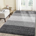 Smiry Dog Door Mat for Muddy Paws, Absorbs Moisture and Dirt, Low-Profile Entryway Mat with Non-Slip Backing, Entry Indoor Outdoor Doormat for Inside Floor (71x47 Inches, Grey, Striped) by Smiry