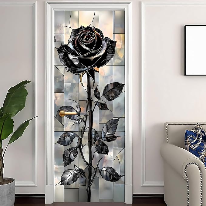 3D Door Stickers, Peel and Stick Vinyl Wallpaper, Self-Adhesive Mural Door Cover for Home Decor 30.3" W x 78.7" H - Image 2