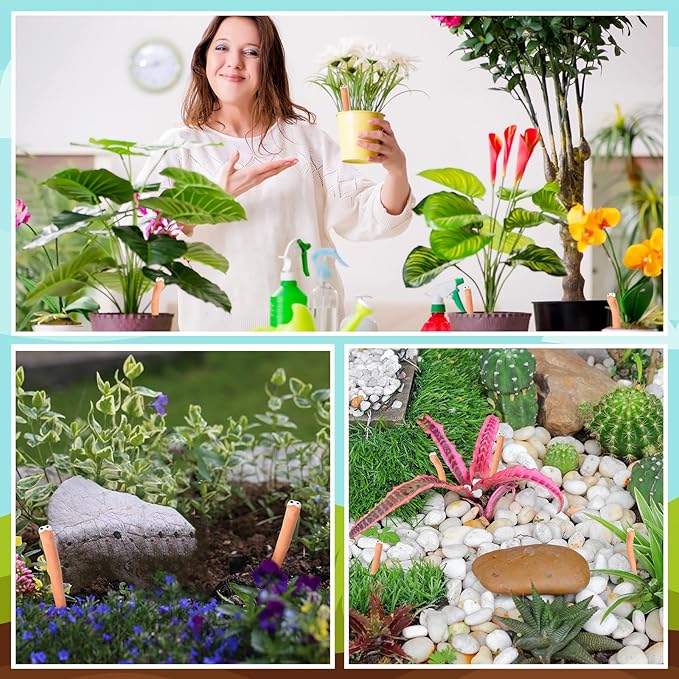 6 Pcs Water Sensor Ceramic Worm The Potting Shed Worm Water Sensor Plant Decoration Moisture Monitor Gardening Houseplant Humidity Meter Fun Gardening Gift for Your Potted Plant (6 Inch) - Image 7