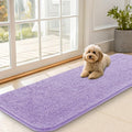 OLANLY Dog Door Mat for Muddy Paws 59x20, Absorbs Moisture and Dirt, Absorbent Non-Slip Washable Doormat, Quick Dry Chenille Mud Mat for Dogs, Entry Indoor Entryway Carpet for Inside Floor, Lavender by OLANLY