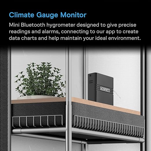 AC Infinity Mini Temperature Humidity Smart Hygrometer A2 Bluetooth App Monitor, Climate Gauge Thermometer for Basements, Guitar Rooms, Grow Tents, and Greenhouses - Image 2