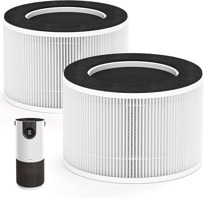 Leemone AP-H400 Replacement Filter Compatible with Homedics AP-H400 2-in-1 Cool Mist Humidifier & Air purifi-er, High-Efficiency Air Purification, 2 Pack by Leemone