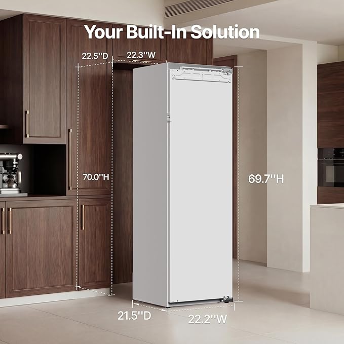 Ca'Lefort Panel Ready Refrigerator Dual Zone, Built-in panel-ready fridge Perfect for modern kitchens, Bottom level with humidity control, 10.9 cu.ft (Panel Not Included) - Image 2