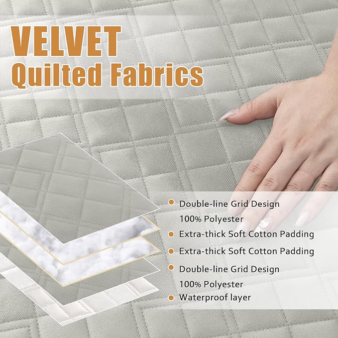 Arfntevss Waterproof Sectional Couch Covers L Shape Washable Velvet Sofa Cover for Sectional Non Slip Large Corner Slipcovers Dog 6 Pcs Universal U Shaped Furniture Protector (Light Gray, X-Large) - Image 3