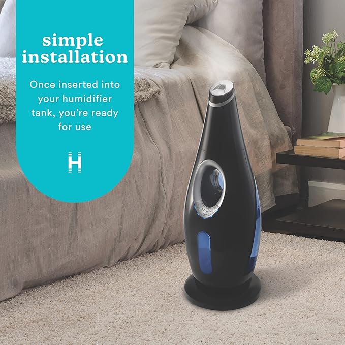HoMedics Demineralization Cartridge for Ultrasonic Humidifiers – 4-Pack Humidifier Filter Replacements, Filters Mineral Deposits and Purifies Water in Air Humidifiers for Bedroom, Plants, Office Blue - Image 2