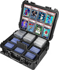 Sports Card Case Storage Box: Trading Cards Storage Box for PSA Graded Cards Holder and Top Loaders, Baseball Sport Card Storage Boxes, Waterproof Hard Case with 6 Dividers for Top Loaders Card (500+) by HOSOCASE
