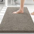 Smiry Luxury Chenille Bathroom Rugs 30x20, Extra Soft and Absorbent Shaggy Bath Mat, Machine Washable, Non-Slip Plush Carpet Runner for Tub, Shower, and Floor, Home Decor Accessories, Latte by Smiry
