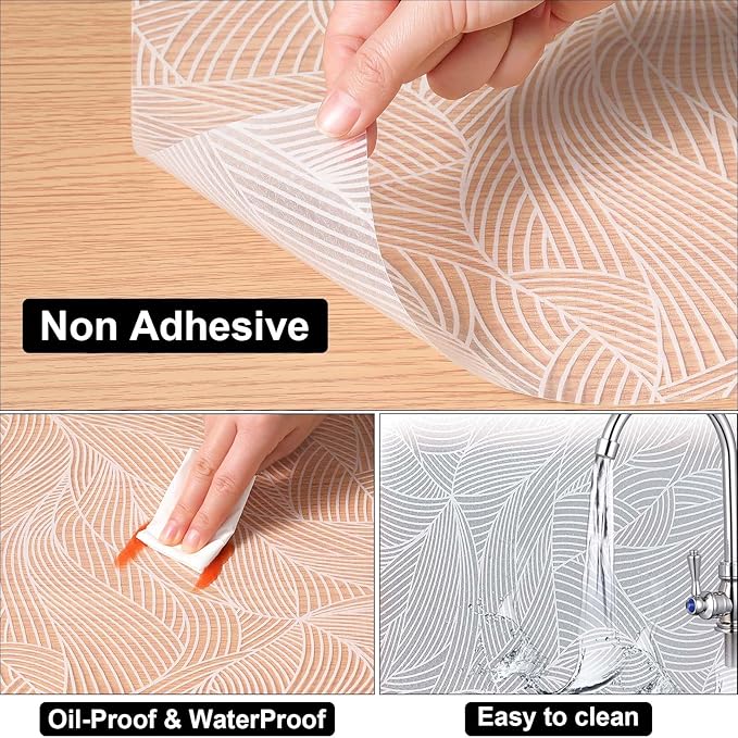 Cooyes Shelf Liners for Kitchen Cabinets, Refrigerator Liners Waterproof & Oil-Proof Kitchen Cupboard Liner Drawer Mats EVA Material Non Adhesive Fridge Liner for Shelves（23.6" W x 118" L） - Image 7