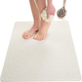 Enkosi Loofah Non-Slip Shower Mat - Shower Floors, Bathtub, Bathrooms, Wet Areas - Cushioned Bath Mat with Drain Holes - Quick Dry PVC, Secure Safety Pad Without Suction Cups (32x24 White) by ENKOSI