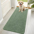 OLANLY Dog Door Mat for Muddy Paws 70x32, Absorbs Moisture and Dirt, Absorbent Non-Slip Washable Doormat, Quick Dry Chenille Mud Mat, Entry Indoor Entryway Carpet for Inside Floor, Olive Green by OLANLY