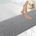 Smiry Luxury Chenille Bathroom Rugs 70x24, Extra Soft and Absorbent Shaggy Bath Mat, Machine Washable, Non-Slip Plush Carpet Runner for Tub, Shower, and Floor, Home Decor Accessories, Grey by Smiry