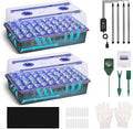 120-Cell Self-Watering Seed Starter Tray with Grow Light, 1–24H Timer, Humidity Dome, Soil pH Meter, Gloves, Seedling Tools – Indoor Seed Starting Kit for Plant Germination, Herbs, Vegetables, Flowers by Terronix