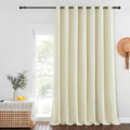 NICETOWN Beige Blackout Sliding Door Curtains for Bedroom - Grommet Blackout Room Darkening French Door Sound Reducing Thermal Curtain Window Treatment for Living Room (W100 x L95, 1 Panel) by NICETOWN