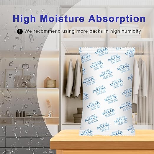 Large Desiccant Packs, 5 Packs 600 Gram Silica Gel Packets Reusable, Dehumidifier Packs for Car Desiccant, Large Moisture Absorbers for Car, Safe, 3D Filaments, Basement Garage - Image 2