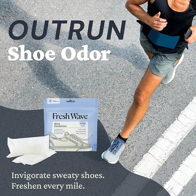Fresh Wave Shoe Deodorizer, 1 Pack (2 Count) – Natural & Safe Shoe Freshener for All Types of Shoes, Long-Lasting and Reusable, Odor Eliminator for Strong Odor, Easy-to-Use Shoe Smell Remover - Image 3
