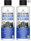 Bastion Coffee Machine Descaler & Cleaner - 4 Uses. (2 Bottles) Universal Descaling Solution Compatible with Keurig, Nespresso, Delonghi and All Single Use Coffee and Espresso Machines by bastion